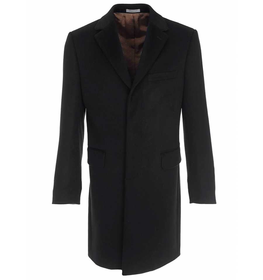 Manteau redingote homme en laine et cachemire